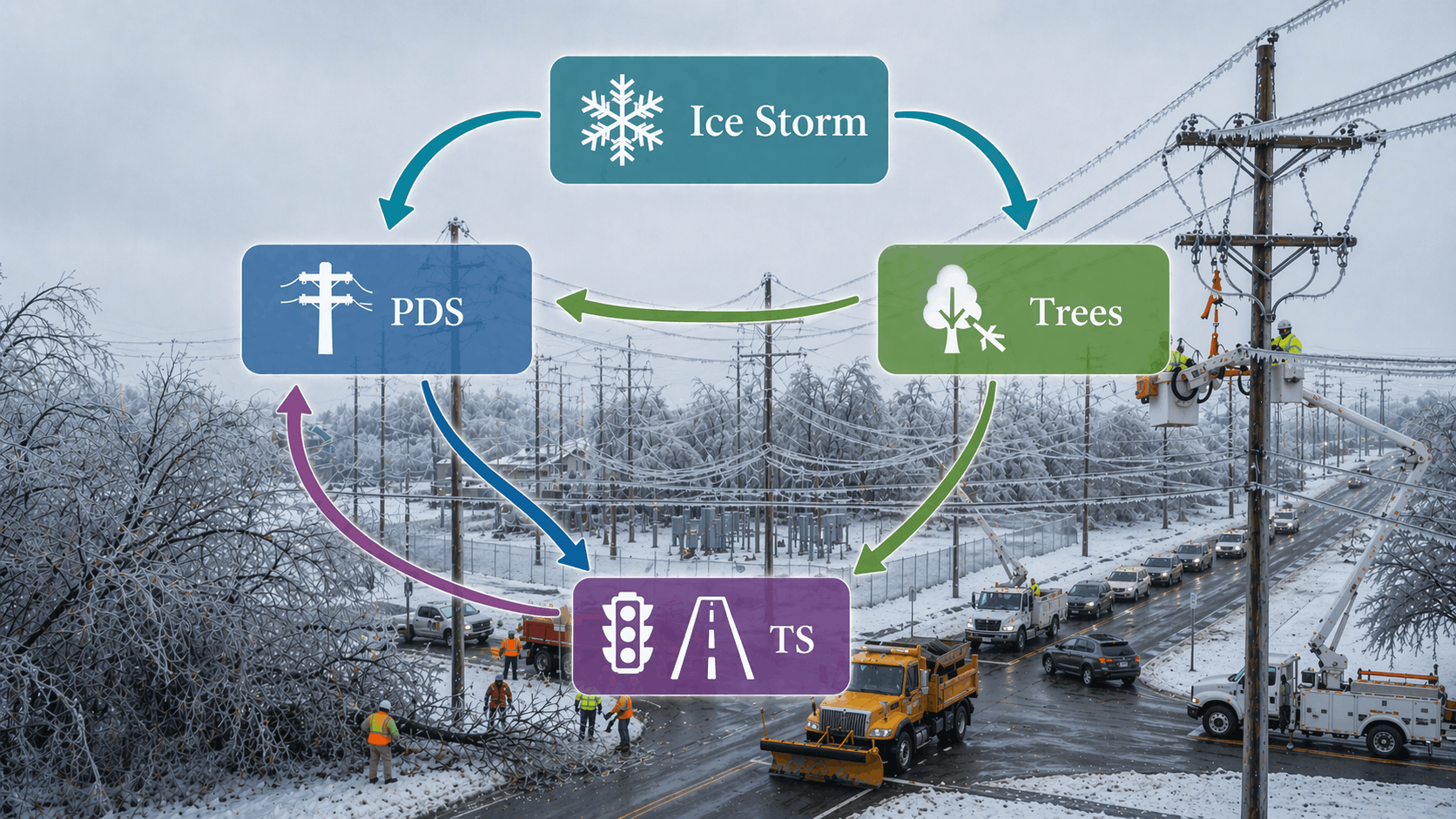 Resilience of interdependent infrastructure systems under multi-hazards research illustration